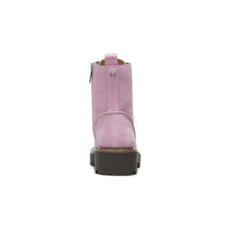 Sam Edelman Pink Hibiscus Leather Lue Boots Size 8.5 - Picture 3 of 10